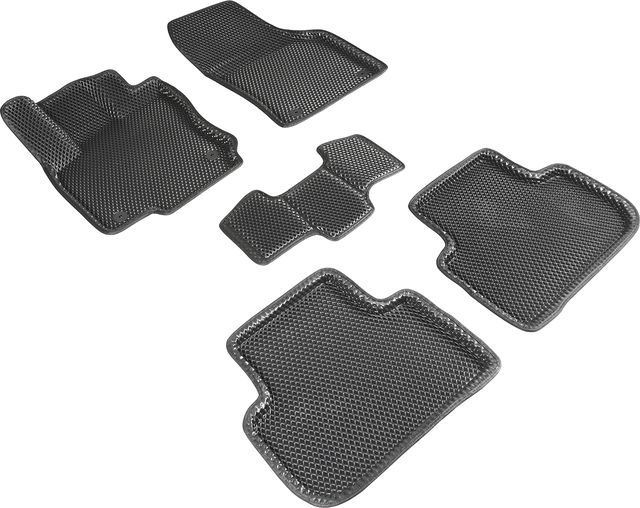Коврики Seintex 3D EVA ромб для салона Volkswagen Tiguan II 2016-2026 ЧЕРНЫЕ. Артикул 95198