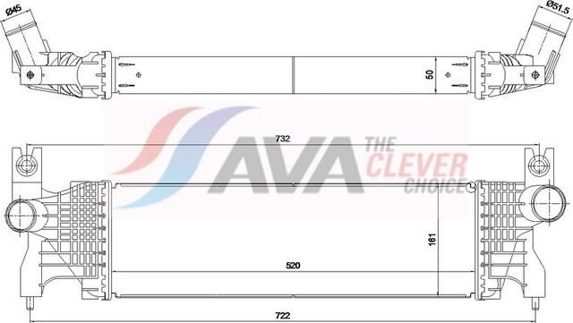 Интеркулер AVA для Suzuki Vitara II 2015-2026. Артикул SZ4171