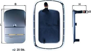 Фильтр АКПП Mahle для BMW 5 III (E34) 1993-1996. Артикул HX 159KIT