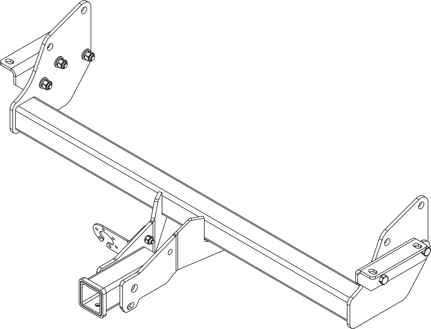 Фаркоп AvtoS для Mitsubishi Pajero III 1999-2006 без шара в комплекте. Быстросъемный крюк. Артикул MI 30