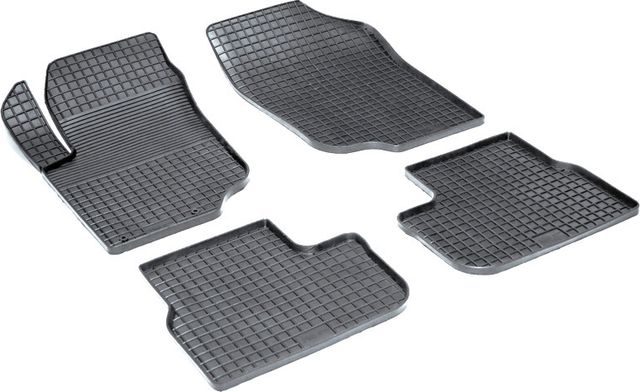 Коврики резиновые Seintex с узором сетка для салона Peugeot 207 2006-2012. Артикул 00515