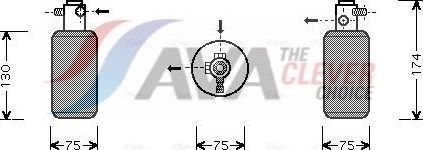 Осушитель кондиционера AVA (алюминий) для Mercedes-Benz V-Класс I (W638) 1996-2003. Артикул MSD291