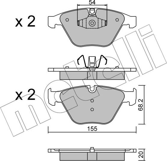 Тормозные колодки Metelli. Артикул 22-0558-6