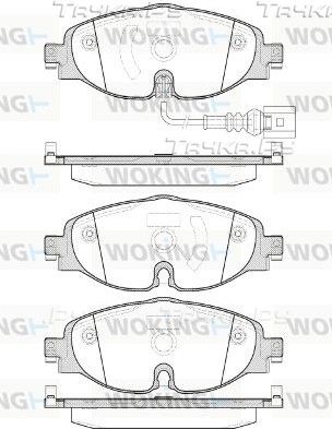 Тормозные колодки Woking передние для SEAT Leon III 2012-2026. Артикул P14153.01