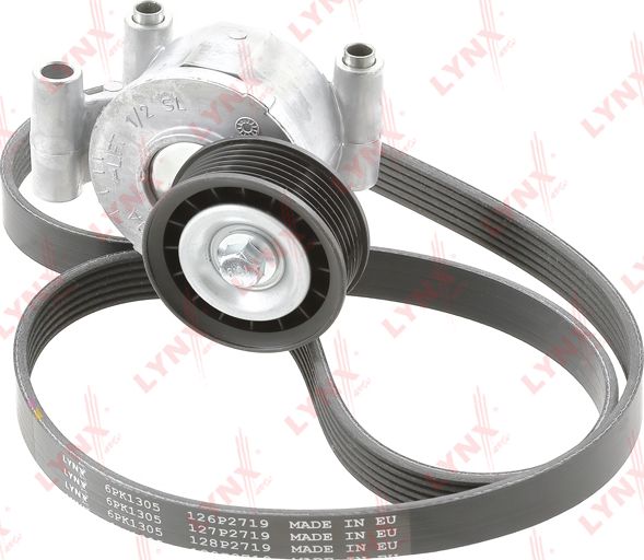 Приводной ремень поликлиновой с роликами (комплект) LYNXauto. Артикул PK-5005