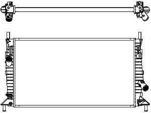 Радиатор охлаждения двигателя Sakura. Артикул 3161-1011