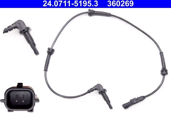 Датчик ABS ATE для Renault Laguna III 2007-2015. Артикул 24.0711-5195.3