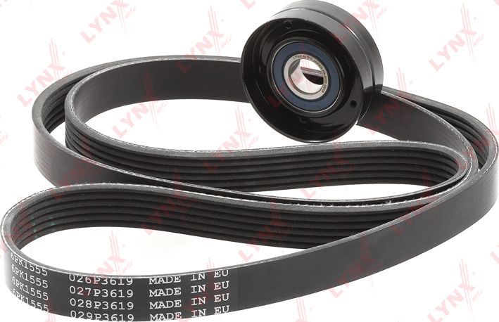 Приводной ремень поликлиновой с роликами (комплект) LYNXauto. Артикул PK-5019
