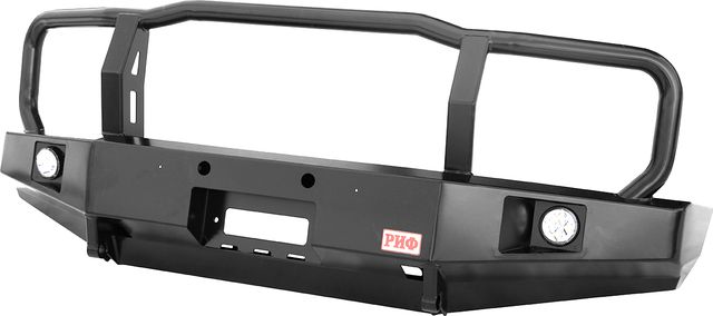 Бампер силовой РИФ передний c доп. фарами и защитной дугой для Toyota Land Cruiser 76/78 2007-2026. Артикул RIF076-10350