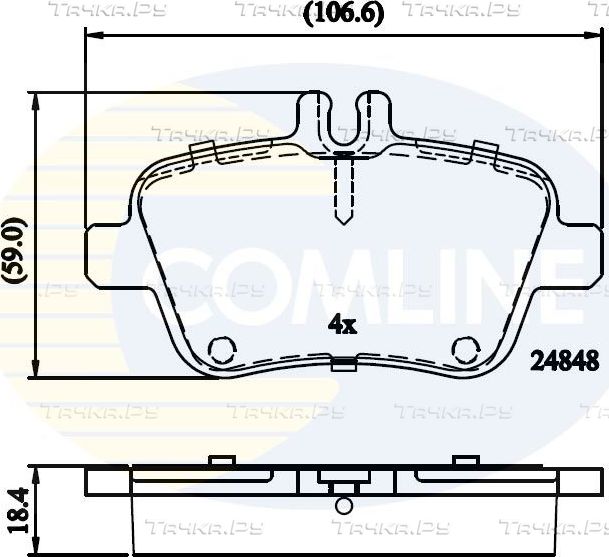 Тормозные колодки Comline Comline задние для Infiniti Q30 2015-2019. Артикул CBP02209
