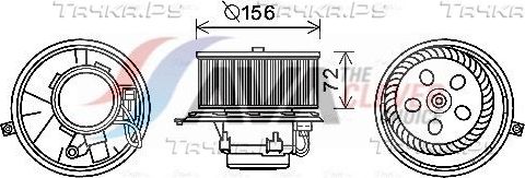 Вентилятор, мотор печки (отопителя) салона AVA для Renault Laguna II 2001-2007. Артикул RT8581