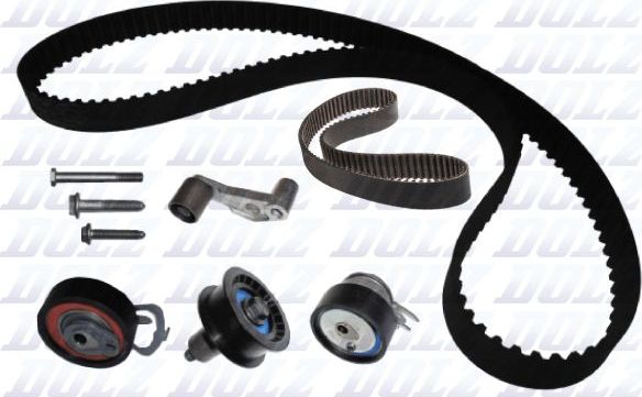 Ремень ГРМ с роликами (комплект) Dolz для SEAT Ibiza II 2000-2002. Артикул SKD035
