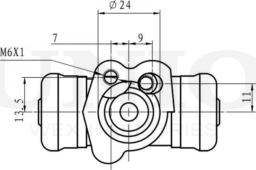 Цилиндр тормозной рабочий (Unio). Артикул BRC-20537