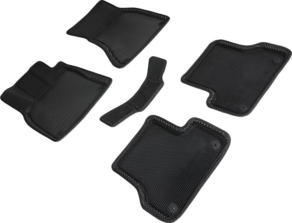 Коврики Seintex 3D EVA Соты для салона Audi A6 C7 2011-2018 ЧЕРНЫЕ. Артикул 95451