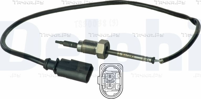 Датчик температуры выхлопных газов Delphi для Volkswagen Multivan T5 2009-2015. Артикул TS30038