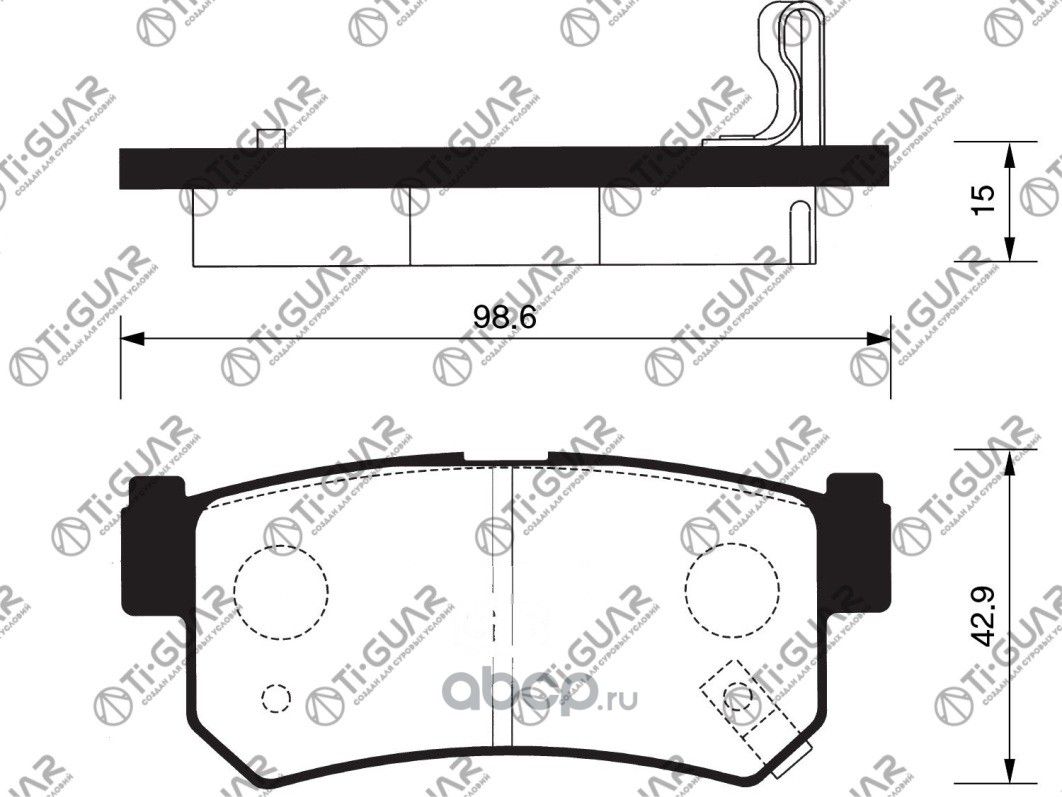 Тормозные колодки (TI-Guar). Артикул TG0440
