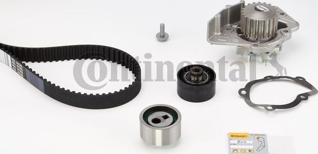 Помпа (водяной насос) с комплектом ремня ГРМ ContiTech. Артикул CT986WP2