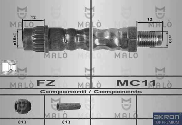 Тормозной шланг Malo. Артикул 80200