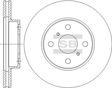 Тормозной диск Sangsin Hi-Q передний для Audi 80 V (B4) 1992-1994. Артикул SD4061