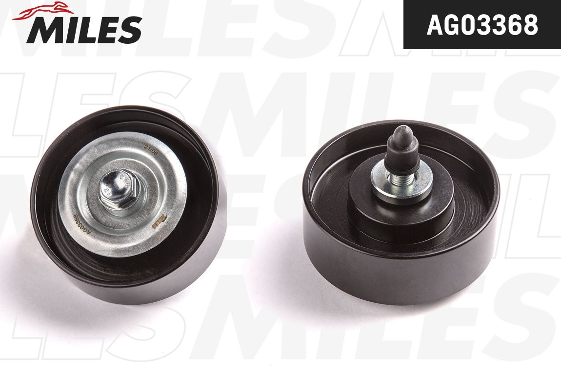 Направляющий (ведущий) ролик приводного поликлинового ремня Miles (Металл). Артикул AG03368