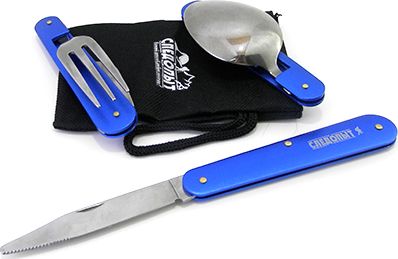 Набор столовых приборов Следопыт нержавеющая сталь, блистер (ложка, вилка, нож). Артикул PF-CWS-P51