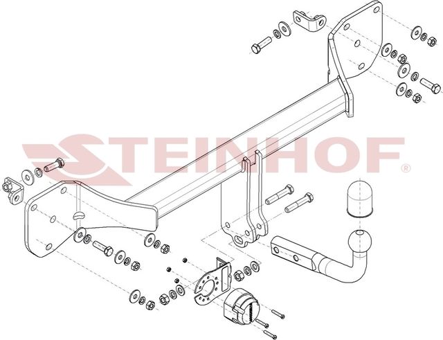 Фаркоп Steinhof для Mercedes-Benz GLB-Класс X247 2019-2026. Артикул M-188