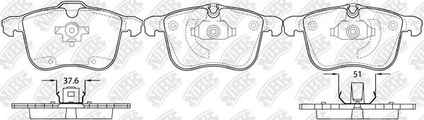 Тормозные колодки NiBK передние для Saab 9-3 II 2002-2015. Артикул PN0359