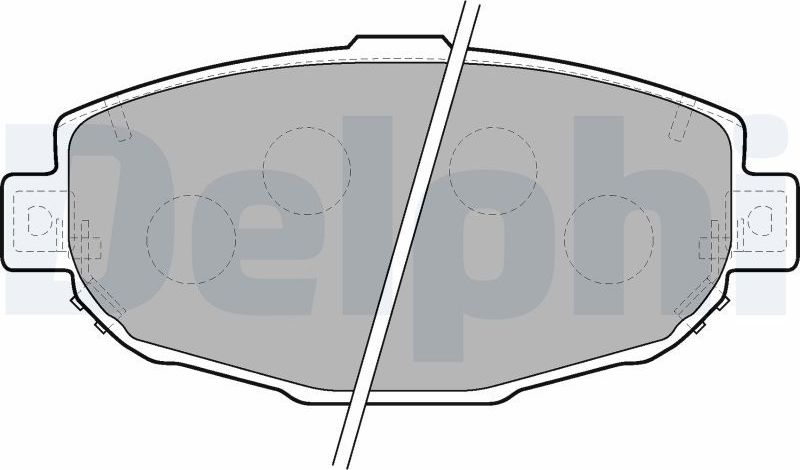 Тормозные колодки Delphi (Low-Metallic). Артикул LP1661
