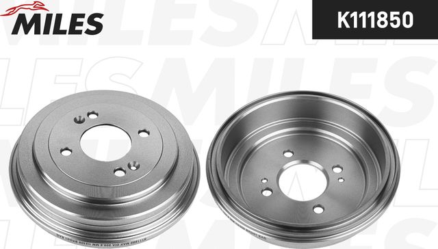 Тормозной барабан Miles задний для Hyundai i10 I 2008-2017. Артикул K111850