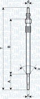Свеча накаливания (накала) Magneti Marelli для Alfa Romeo 159 2005-2012. Артикул 062900030304
