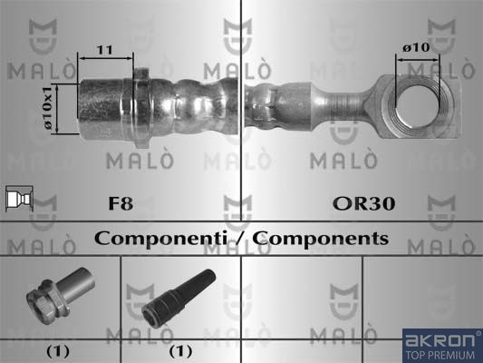 Тормозной шланг Malò. Артикул 8934