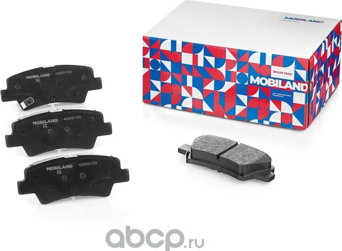 Колодки тормозные дисковые задние (4 шт.) с п/шум. пласт. HYUNDAI ELANTRA VI (AD (Mobiland). Артикул 429201120