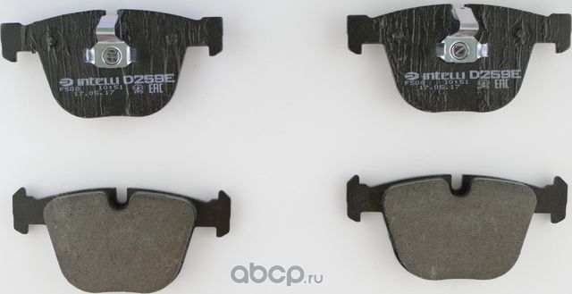 Колодки дискового тормоза задние для автомобилей (Intelli). Артикул D259E