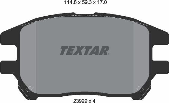 Тормозные колодки Textar. Артикул 2392901