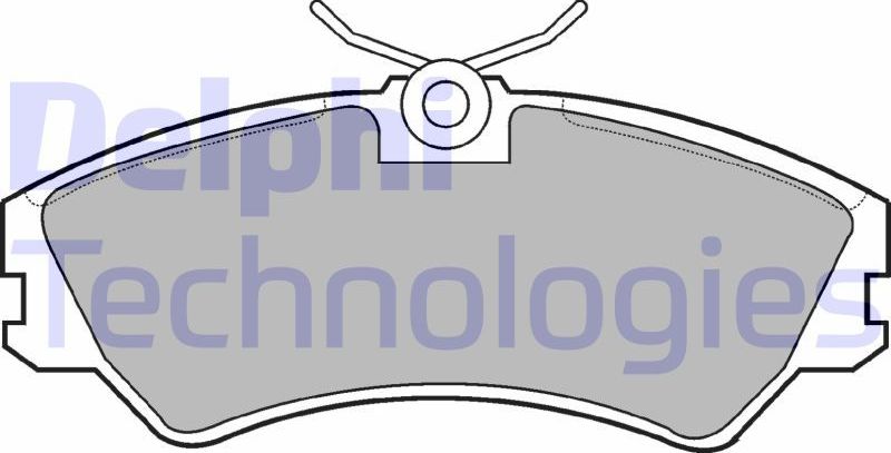 Тормозные колодки Delphi (Low-Metallic). Артикул LP668