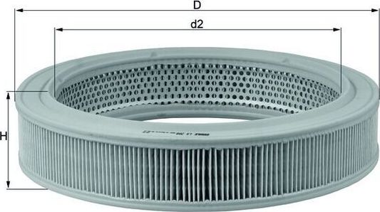 Воздушный фильтр Mahle-Knecht. Артикул LX 208