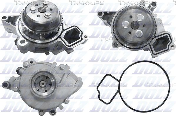 Помпа (водяной насос) Dolz для Alfa Romeo 159 2005-2011. Артикул O124