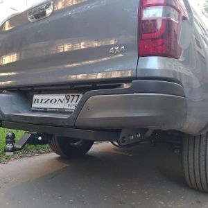 Фаркоп Bizon для Changan Hunter Plus 2023-2026 с хромированной накладкой. Быстросъемный крюк. Артикул FA 0420-E(N)