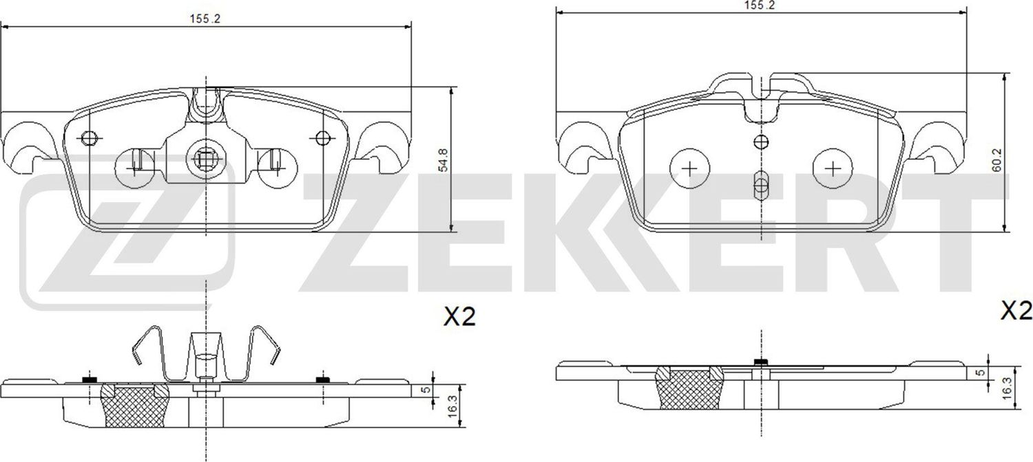 Тормозные колодки Zekkert. Артикул BS-1191