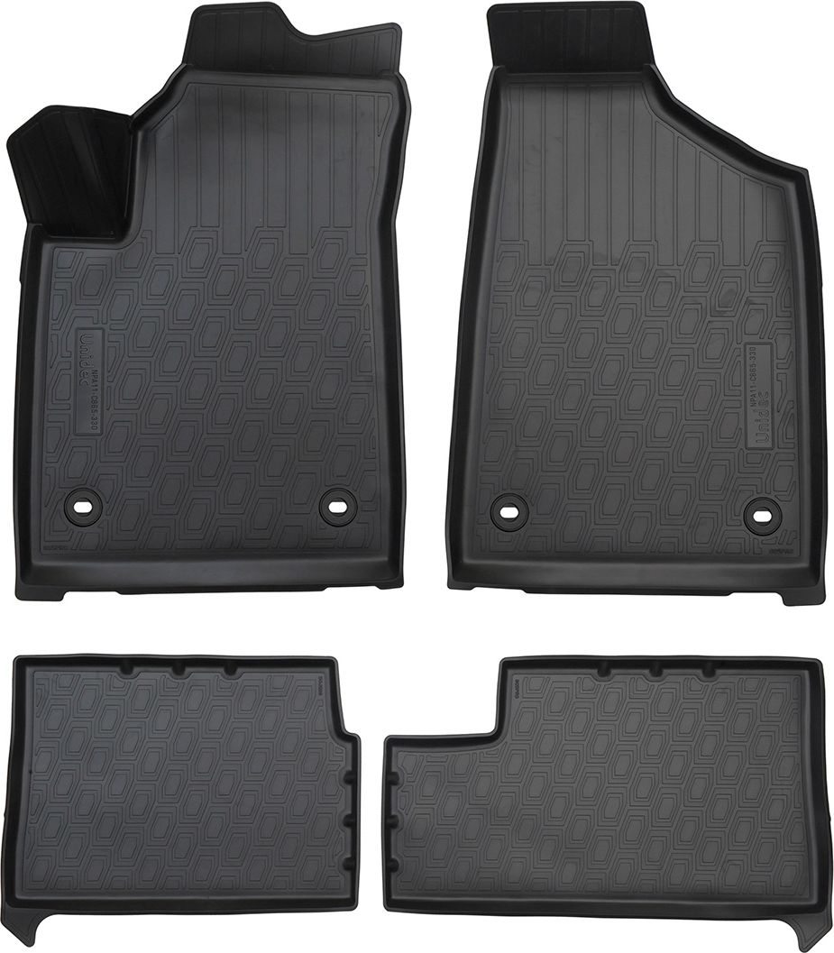 Коврики 3D Норпласт для салона SWM G05 Pro (1,2 ряд) 2021-2026 Чёрный. Артикул NPA11-C865-330