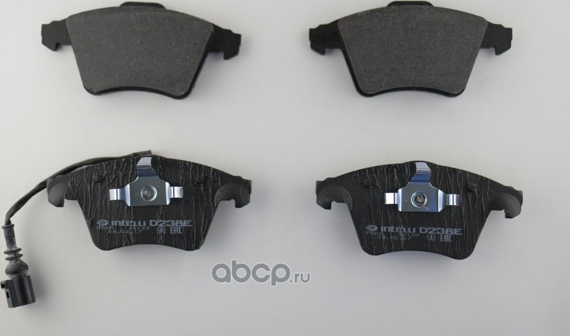 Колодки дискового тормоза передние для автомобилей (Intelli). Артикул D238EI