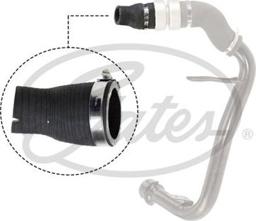 Патрубок интеркулера Gates для Citroen Jumper II 2006-2026. Артикул 09-0588
