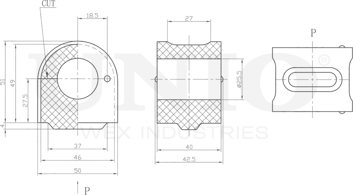 Втулка стабилизатора (Unio). Артикул RMP-10097