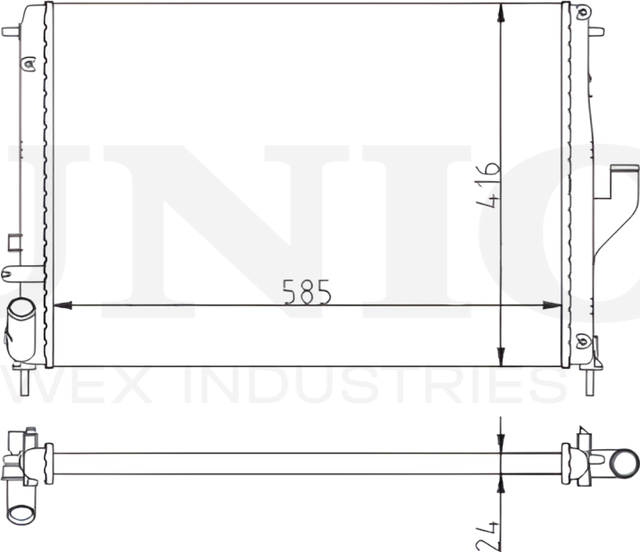 Радиатор двигателя (Unio). Артикул RAD-10094