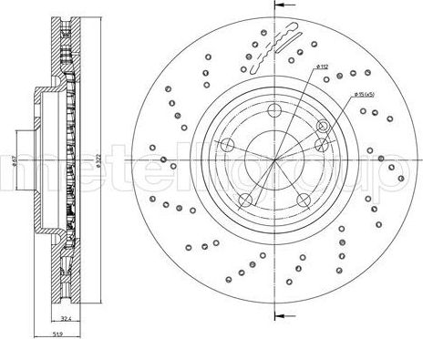 Тормозной диск Metelli. Артикул 23-1279FC