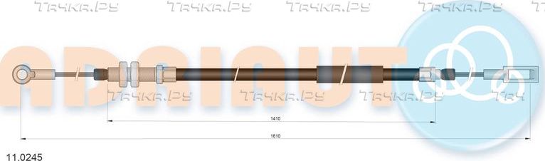 Трос ручника (тросик ручного тормоза) Adriauto. Артикул 11.0245