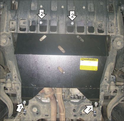 Защита Мотодор усиленная для картера двигателя и КПП Ford Explorer (вкл. Sport) 4WD 2010-2019. Артикул 10706