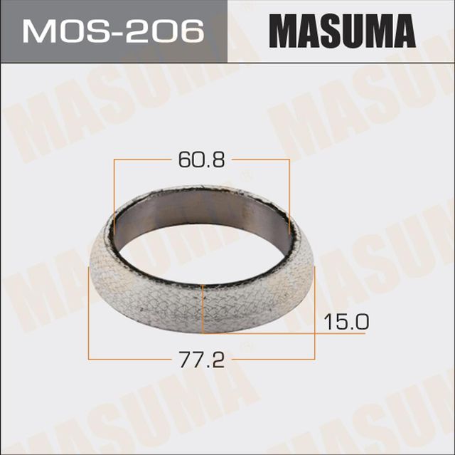 Прокладка глушителя Masuma для Mitsubishi Lancer X 2009-2017. Артикул MOS-206