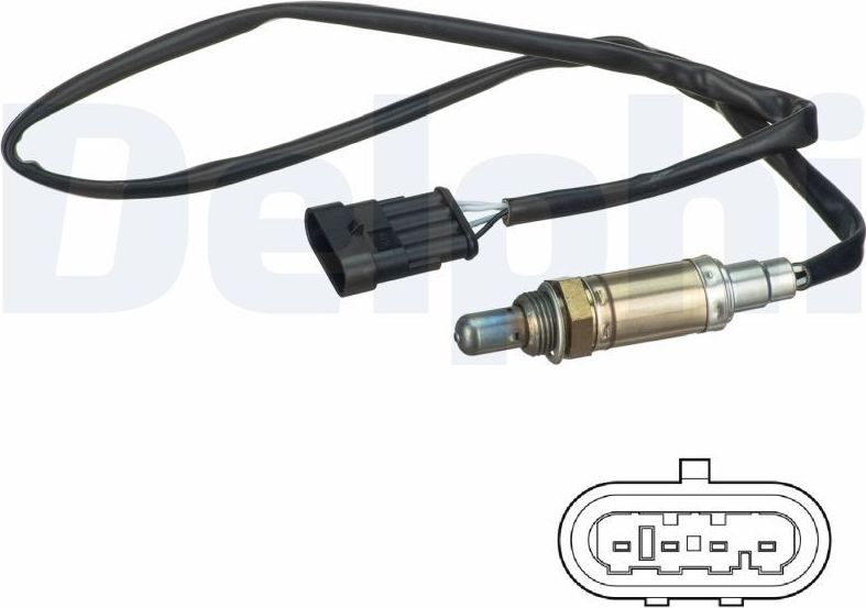 Лямбда-зонд (кислородный датчик) Delphi. Артикул ES20650-12B1