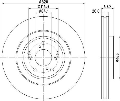 Тормозной диск Nisshinbo. Артикул ND8054K